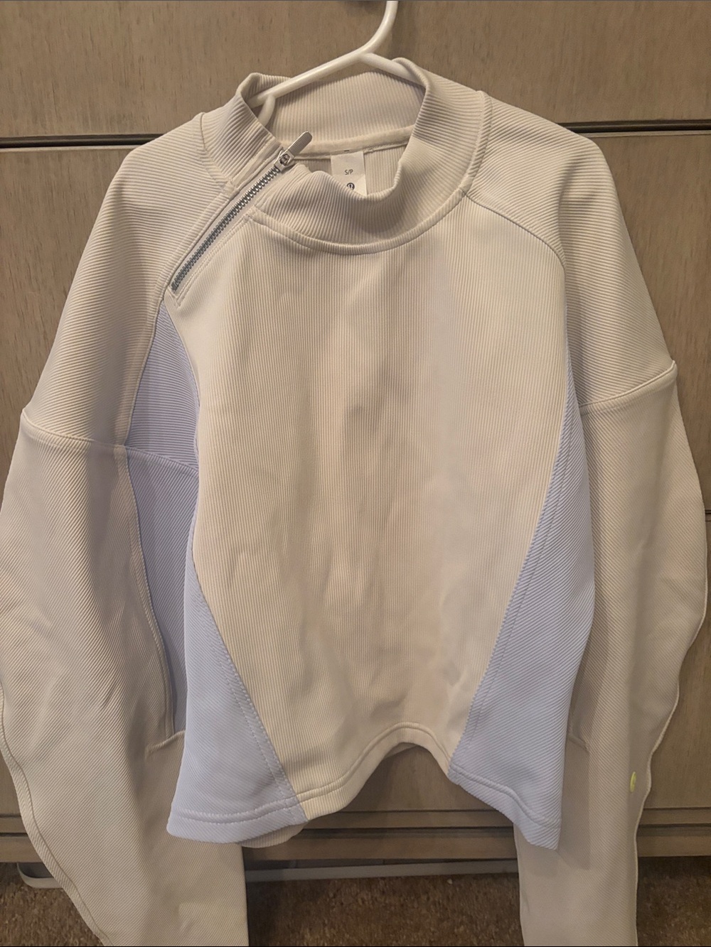 lululemon athletica Cream Zip-Shoulder Cropped Pullover S/P
